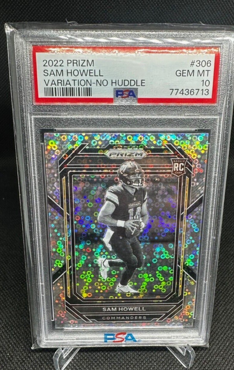Sam Howell 2022 Panini Prizm No Huddle Rookie Variation #306 PSA 10 Commanders
