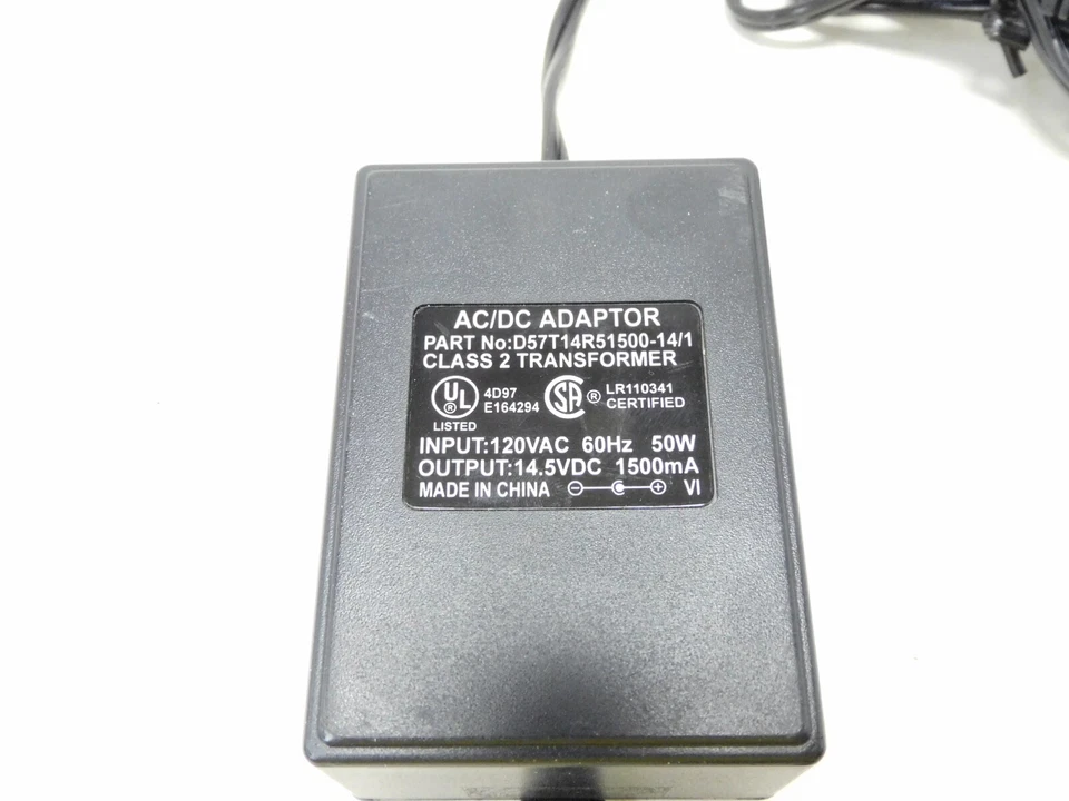 Universal AC/DC Adapter 120VAC 60Hz 50W 14.5VDC - d57t14r51500-14 - Image 2 of 3