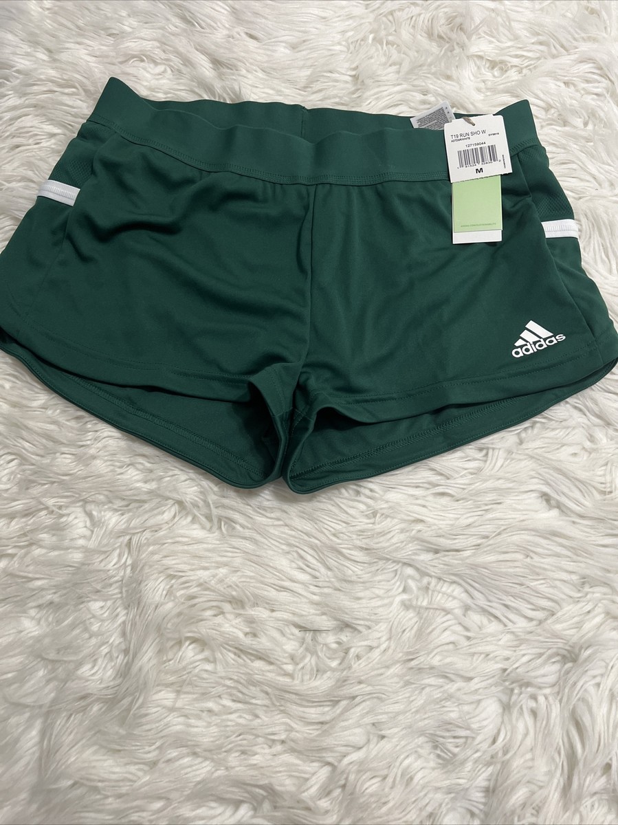 Adidas Women's Size M. Team 19 Running Split Shorts DY8816 Green / White |  eBay