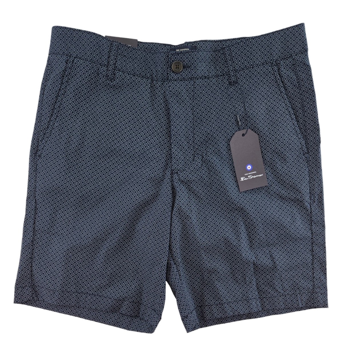 新品 GRIPSWANYxwonton Mil-Spec Shorts 2026 Ben Sherman Mens Shorts 34 Regular Fit Flat Front Zip Fly Stretch