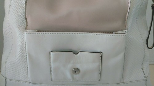 NWT COACH Charlie Python Leather Hobo Tote Parchment Ivory MSRP $498 F31283 - Picture 3 of 10