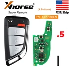5x Xhorse XEKF20EN Super Remote Key Super Chip 4 Button For VVDI Key Tool /VVDI2