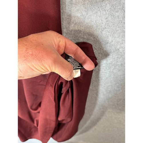 Mossimo Dress Women's Small Fit & Flare Burgundy Round Neck Cap Sleeve Back Zip - Picture 6 of 11