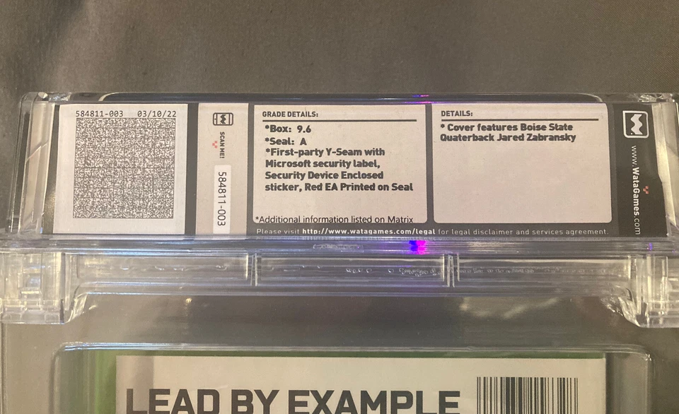 WATA GRADED 9.6 SEALED NCAA Football 2008 **ONLY ONE IN POPULATION** - Image 4 of 4