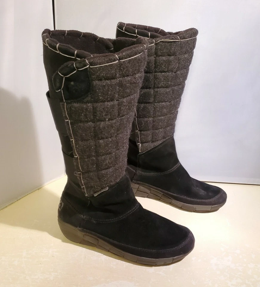 Women's Cushe Suede Leather High Top Snow Boots, Black, Waterproof - US Size 5 - Image 3 of 4