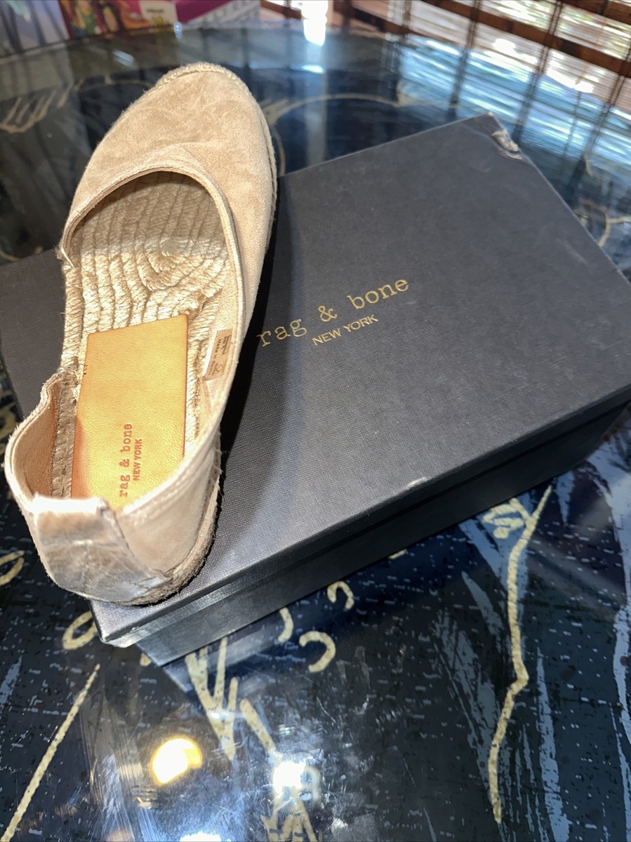 rag bone Womens Size Suede Leather Espadrilles Flats Light