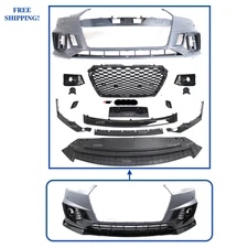 2017- 2019 A4 S4 front bumper cover grille molding conversion kit set to RS4 B9