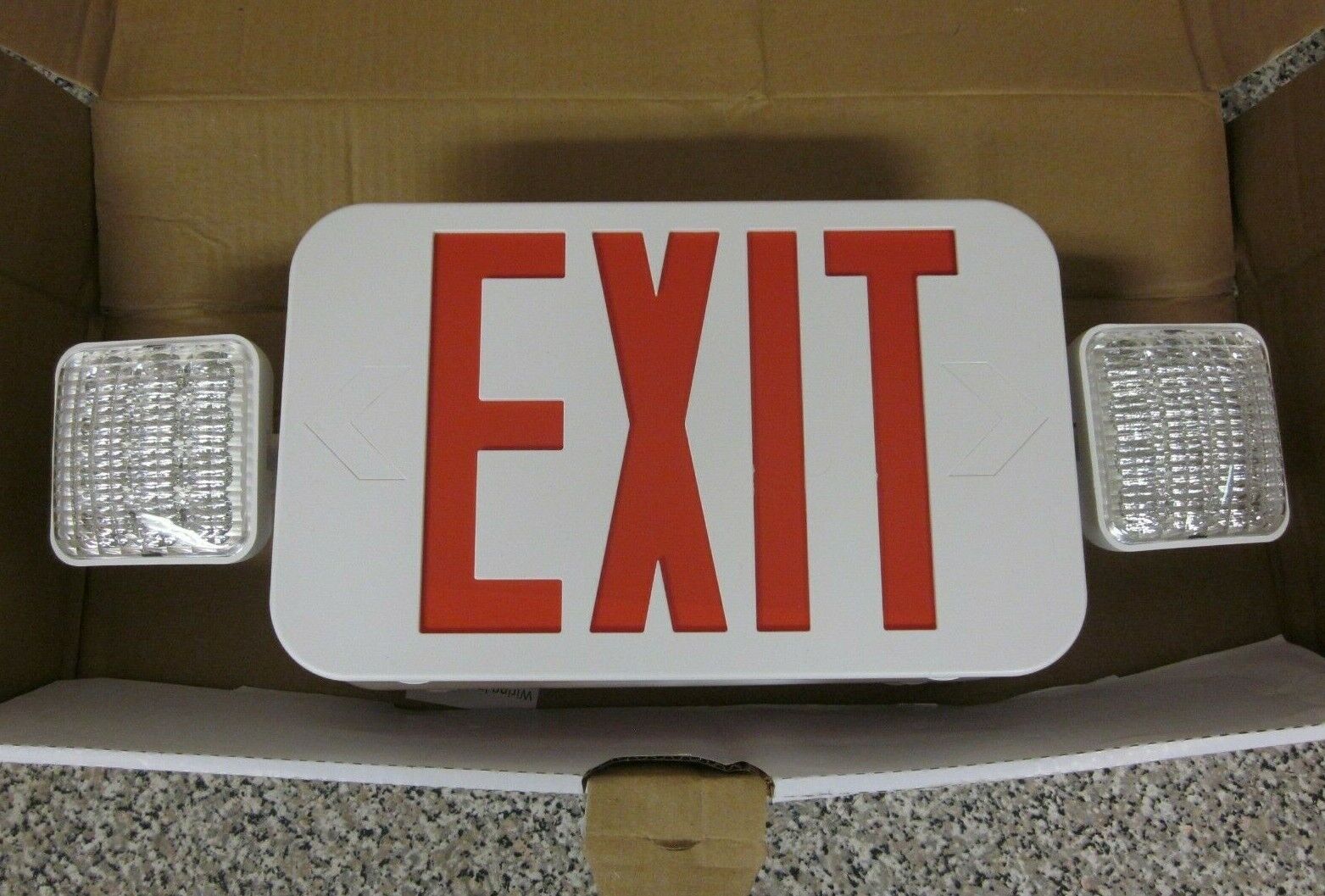 New Fulham Regular discount Firehorse FHEC33WR White Red LED Emergen Exit w Sign Deluxe