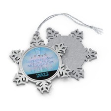 Backstreet Boys Sphere Holiday Decoration, Christmas Pewter Snowflake Ornament
