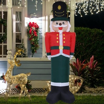 12ft Christmas Inflatable Nutcracker Christmas Nutcracker with LED Lights
