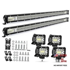 LED Light Bar Kit for Truck 32 in Double Row LED Light Bar 12V 2PC 300W 4PC 60W