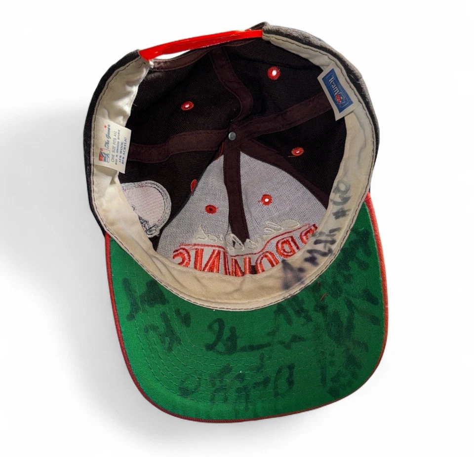 Chapéu Snapback Vintage Cleveland Browns Mescla de Lã Anos 90 Roteiro Novo com etiquetas Estoque Morto assinado - Imagem 3 de 4