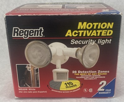 Twin Floodlight Kit Motion Activated Security Sensor Regent Model MS20W Outdoor
