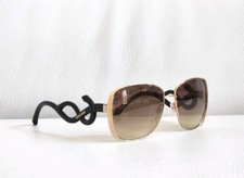Roberto Cavalli Minkar RC910S 28 Brown Sunglasses Oversized Gold Metal Snake New
