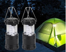1/ 2 x 30 LED Portable Camping Torch Battery Operated Lantern Night Light  Lamp