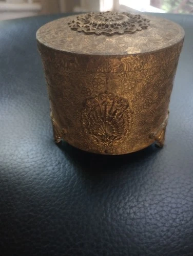 Vintage Thorens Gold Filigree Music Box Working