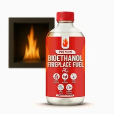 Bio Ethanol Fireplace Fuel (1 L) For Tabletop Fires, Stoves,Versatile Clean Burn