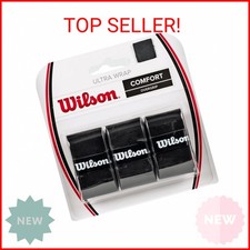 WILSON Sporting Goods Ultra Wrap Tennis Overgrip 3-Pack , Black WRZ403000 