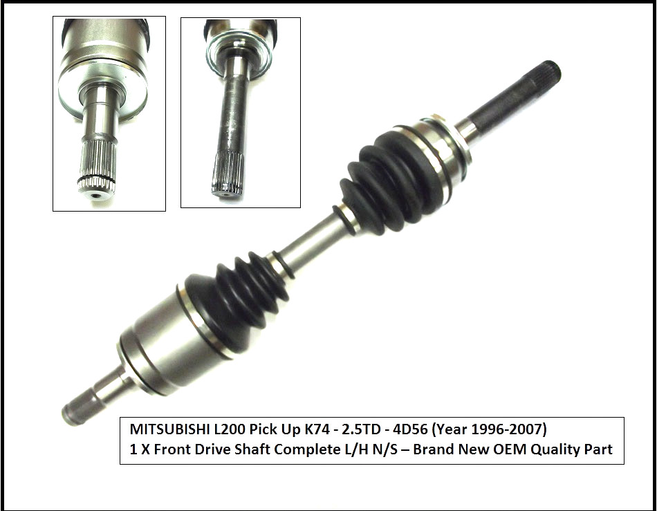 Mitsubishi Shogun Sport 2.5TD - K94 Front Drive Shaft Complete R/H (1998-2008)