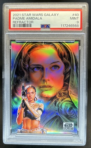 2021 Topps Chrome Star Wars Galaxy Padme Amidala Refractor #40 PSA 9