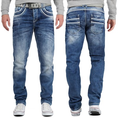 Cipo & Baxx Herren Jeans Mens Pants Freizeithose Star Hose Clubwear Denim Used