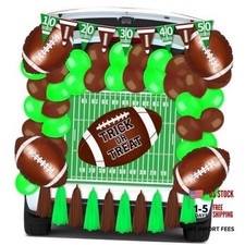 38 Pcs Halloween Trunk or Treat Car Decoration Kit with Themed Background Rugby
