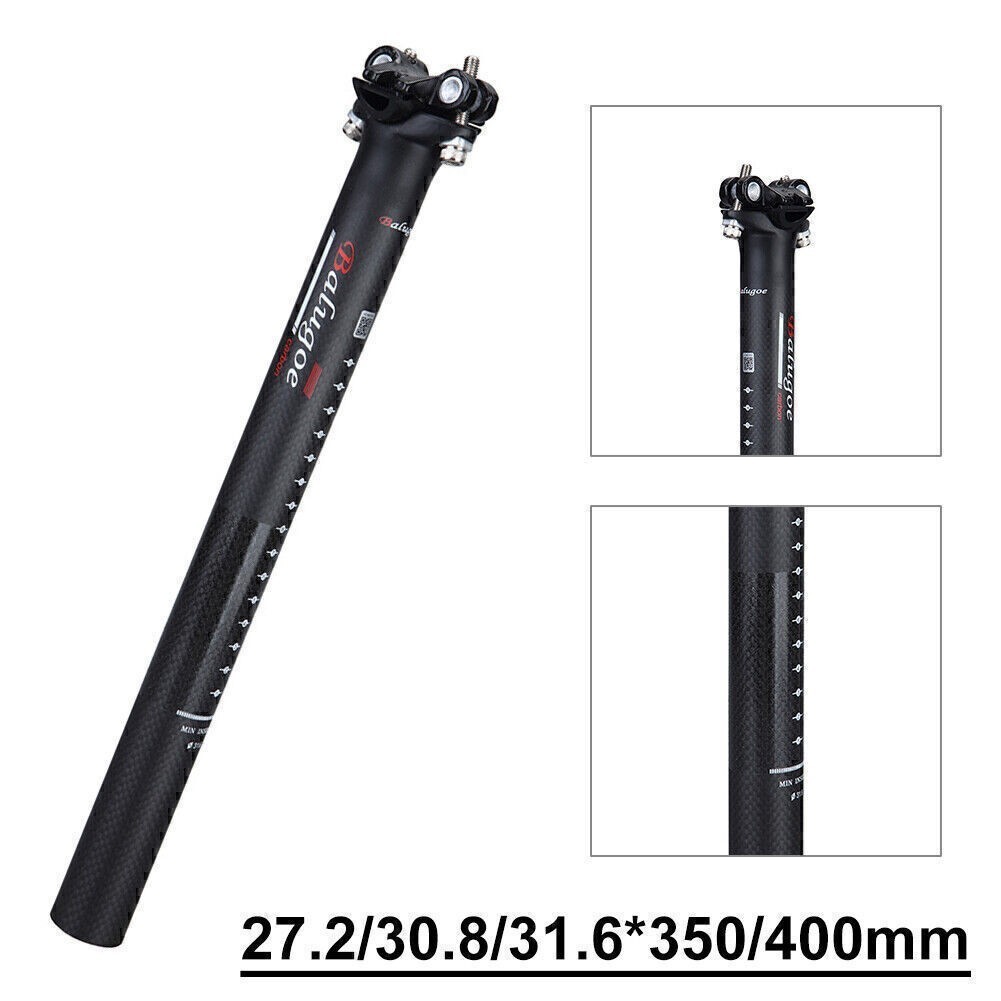 3K Matte Carbon Fiber Bicycle Seatpost MTB/Road Bike Seat Saddle Bike Sport