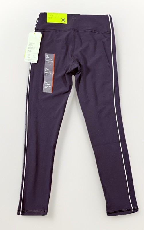 All In Motion Girls XS (4/5) Black Ankle Leggings Moisture Wicking Stretch