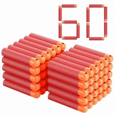 60 PCS Mega Darts Foam Bullet Refill Pack - Compatible with Nerf N-Strike Mega S