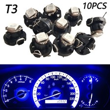 10pcs Blue T3 Led Bulb Dash Lights Dashboard Instrument Panel Cluster Gauge 3030
