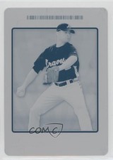 2009 Topps Ticket To Stardom Printing Plate Cyan 1/1 Javier Vazquez #119 s7f
