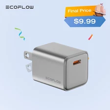EcoFlow RAPID 20W GaN USB Type C Charger Block Plug Power Adapter with 1M Cable