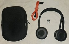 Jabra Evolve 75 Headset with USB dongle, charging cable and Soft Case