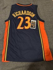 Jason Richardson Signed Jersey Jsa Coa Golden State Warriors Autograph Navy Away