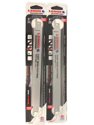 2-LENOX DIAMOND 9'' DOUBLE TANG RECIPROCATING SAW BLADE 1766338