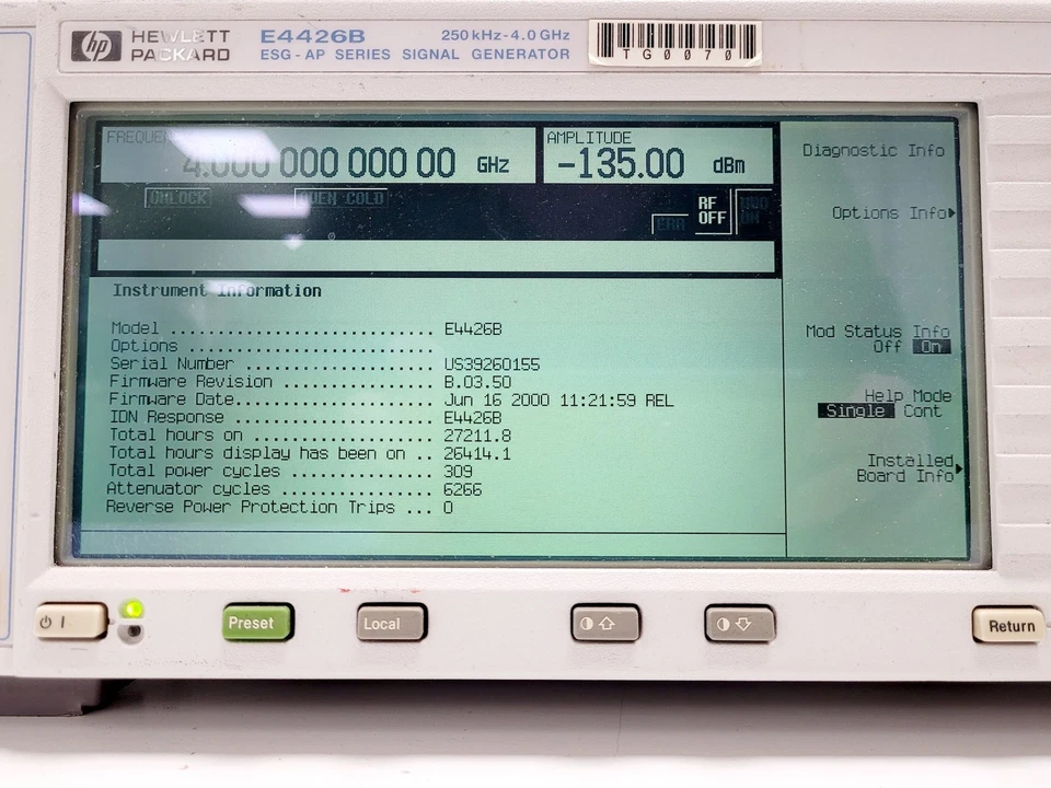 Agilent E4426B ESG-AP Serien-Signalgenerator - Bild 2 von 4