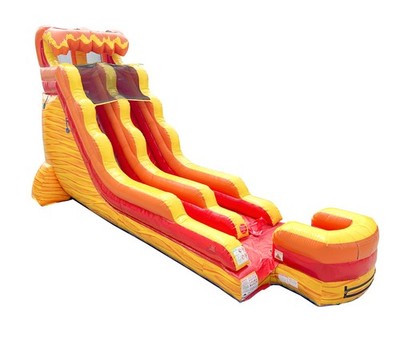 Commercial Inflatable 18ft Lava Wave Water Slide Bouncer And Blower OPEN BOX