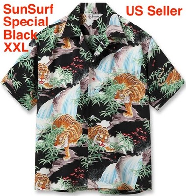 HAWAIIAN SHIRT SUN SURF SPECIAL EDITION SS39478  SASA TORA  BLACK XXL US SELLER