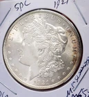 MORGAN SILVER DOLLAR 1921 GEM BU MS++++++ HIGH GRADE SPL WITH SPLASH OF TONE !