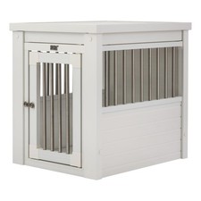 Elegant Antique White ECOFLEX Dog Crate End Table for Small to X Large Dogs