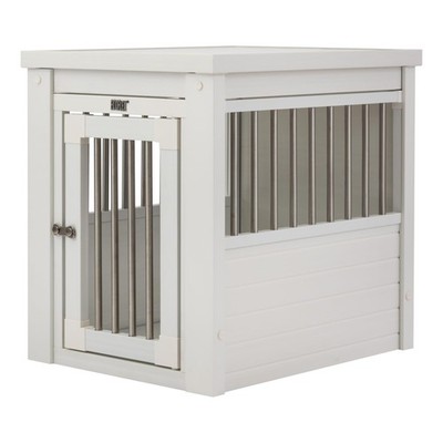 Elegant Antique White ECOFLEX Dog Crate End Table for Small to X Large Dogs