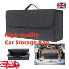 Gray Anti Slip Car Trunk Organizer Soft Felt Storage Box Boot Compartment Bag UK