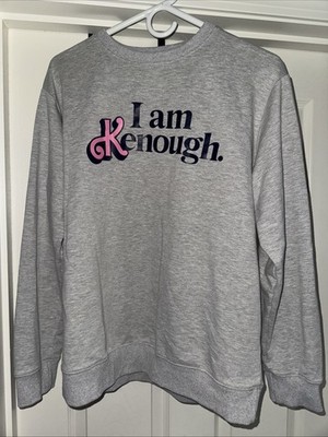 Mattel Barbie I Am Kenough Sweatshirt Size Large Color Gray Long Sleeve