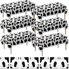 Cow Print Tablecloth Pack of 6 54 X 72 Inch Tablecloths for Cow Themed Party D