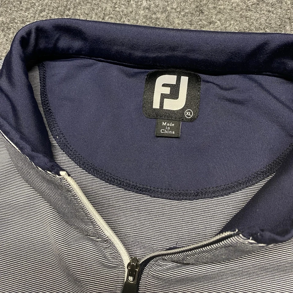 Foot Joy Golf Cuarto Cremallera Azul Marino Gris Claro President’s Cup Manga Larga Hombres Talla XL Foto 2 de 4