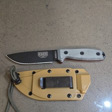 ESEE-4 Knives ROWEN Fixed Blade Knife w/Molded Polymer Sheath (Black Blade)