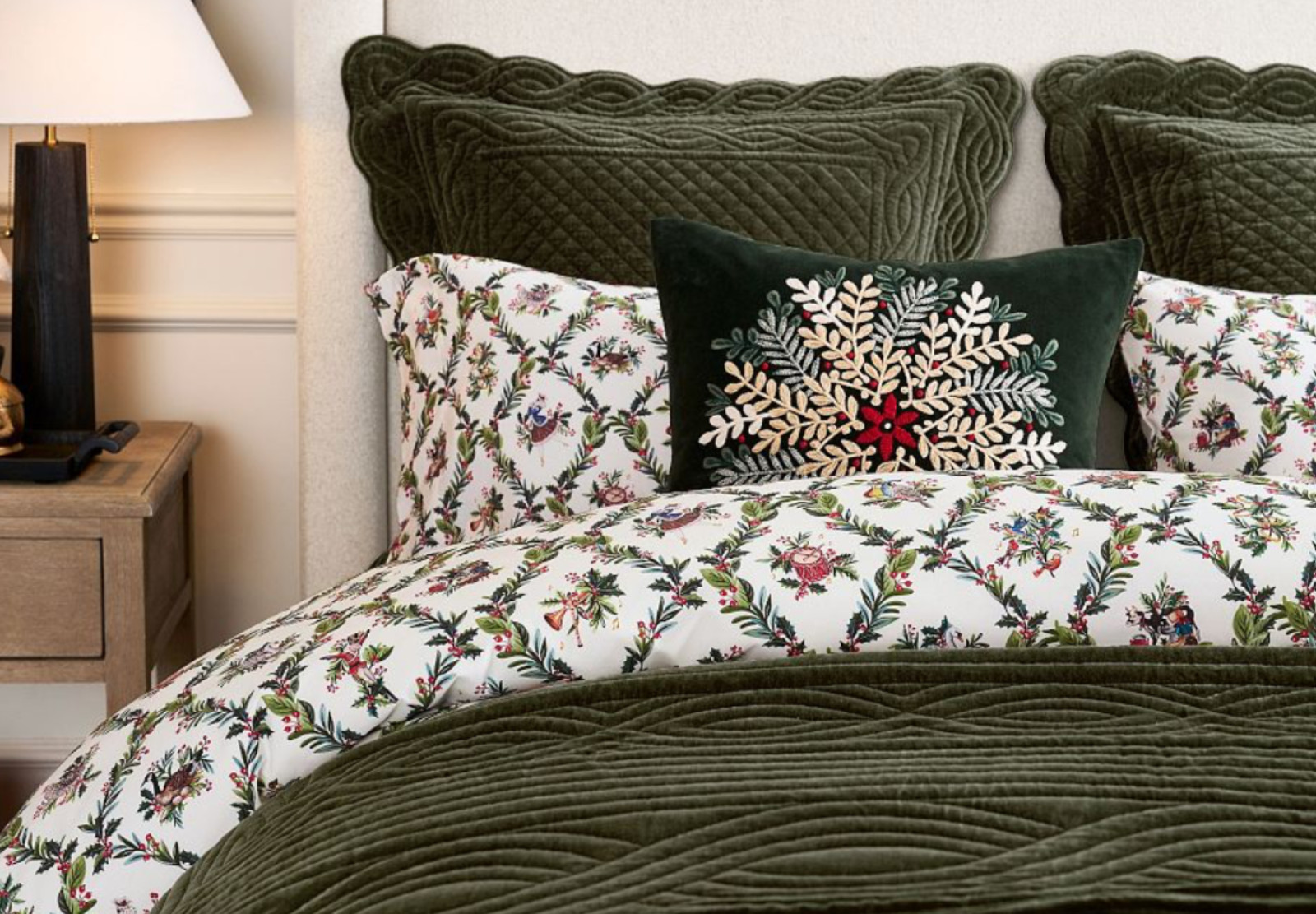 NWT Pottery Barn 12 Days of Christmas King / Cal King Duvet Cover Holiday Winter