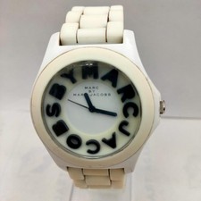 MARC BY MARC JACOBS White Silicone Watch MBM4006 Battery Expire