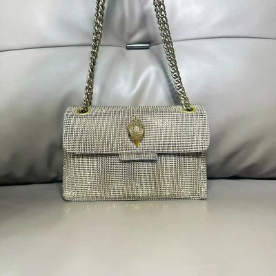 Kurt Geiger New Thousand Birds Plaid Bag Hot Diamond Eagle Head Bag Chain Bag