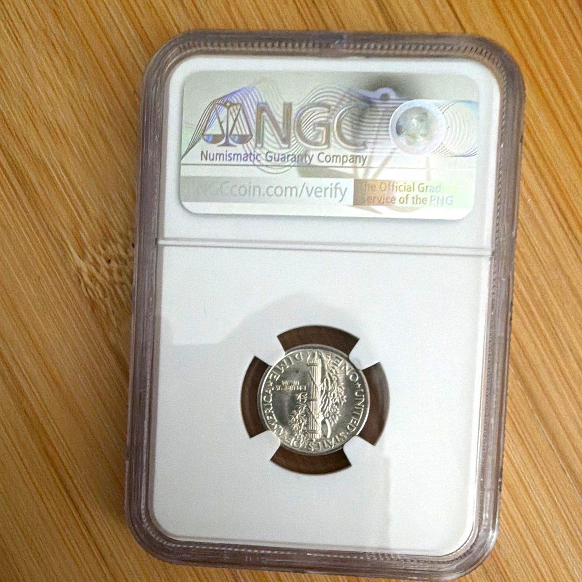 1944 マーキュリーダイム 10セント銀貨 MS66 旧NGC ANA公式鑑定 1944